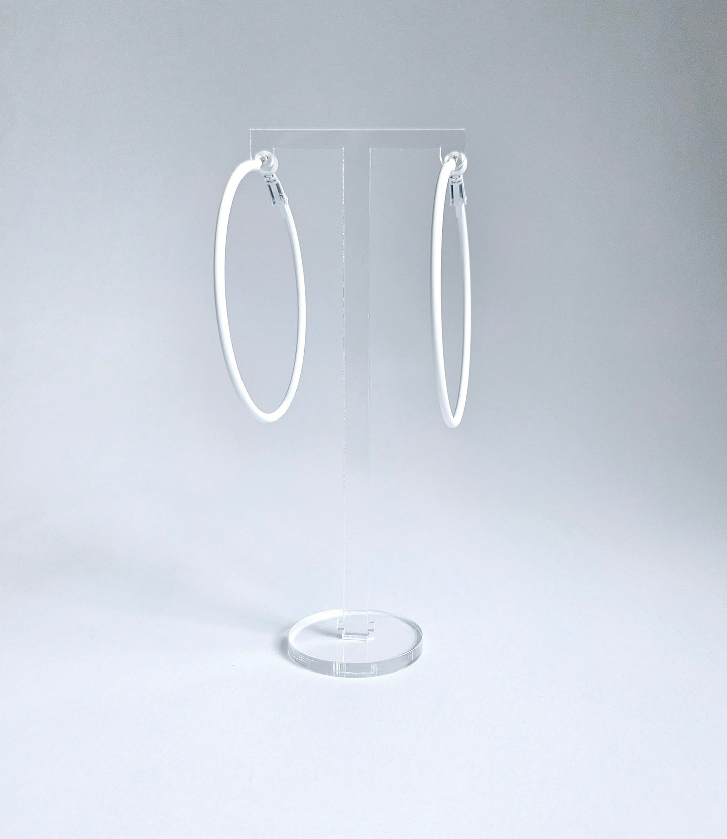 White Minimalism Hoop Earring