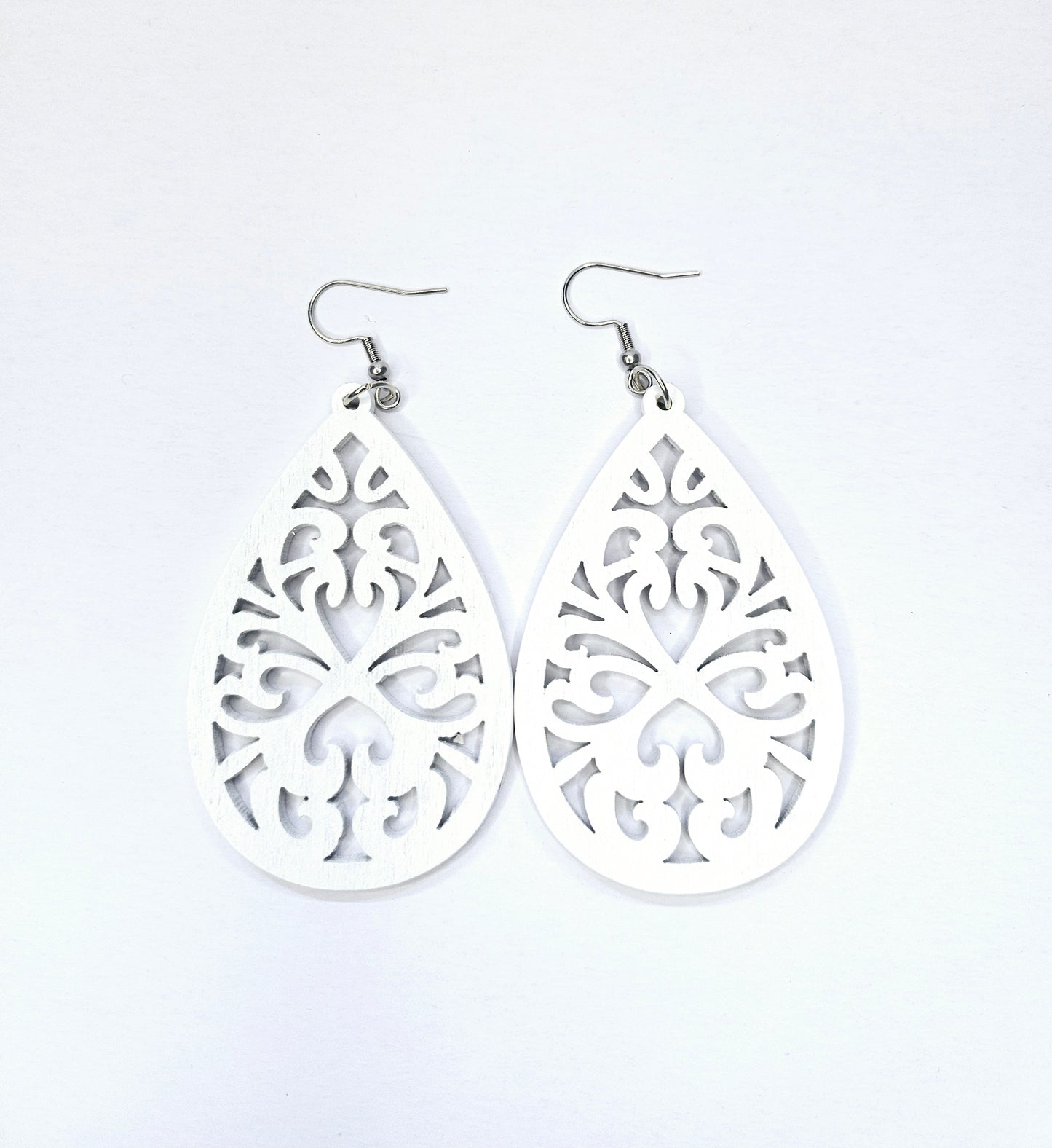 White Water Drop Earring