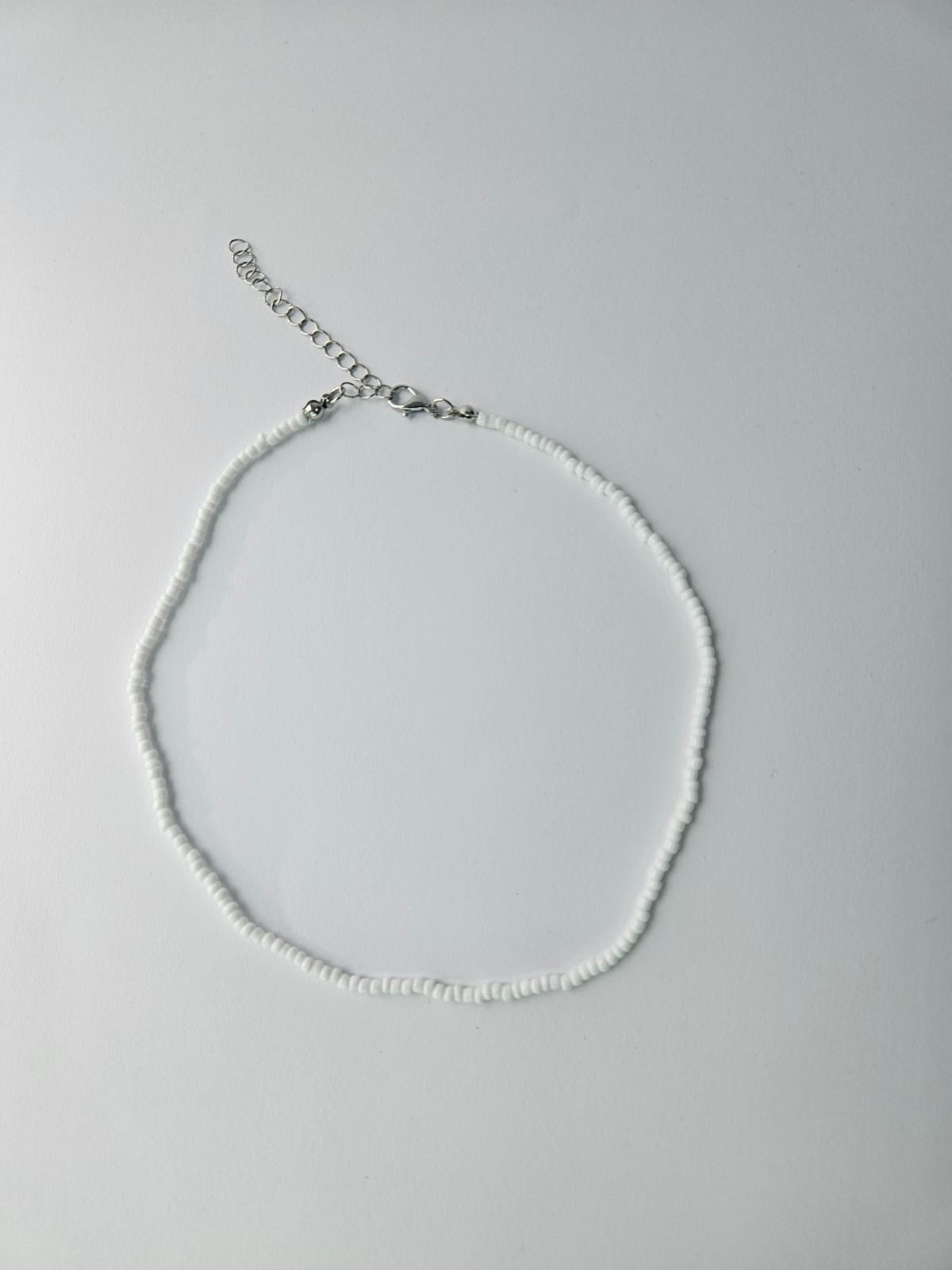 White Petite Bead Necklace