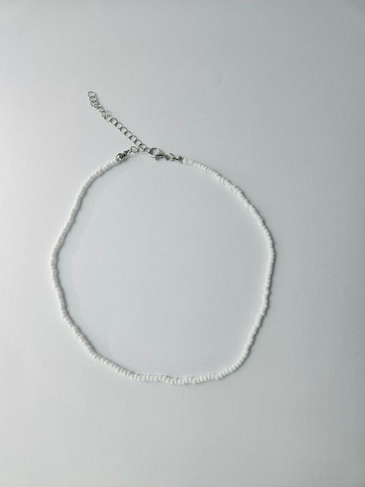 White Petite Bead Necklace