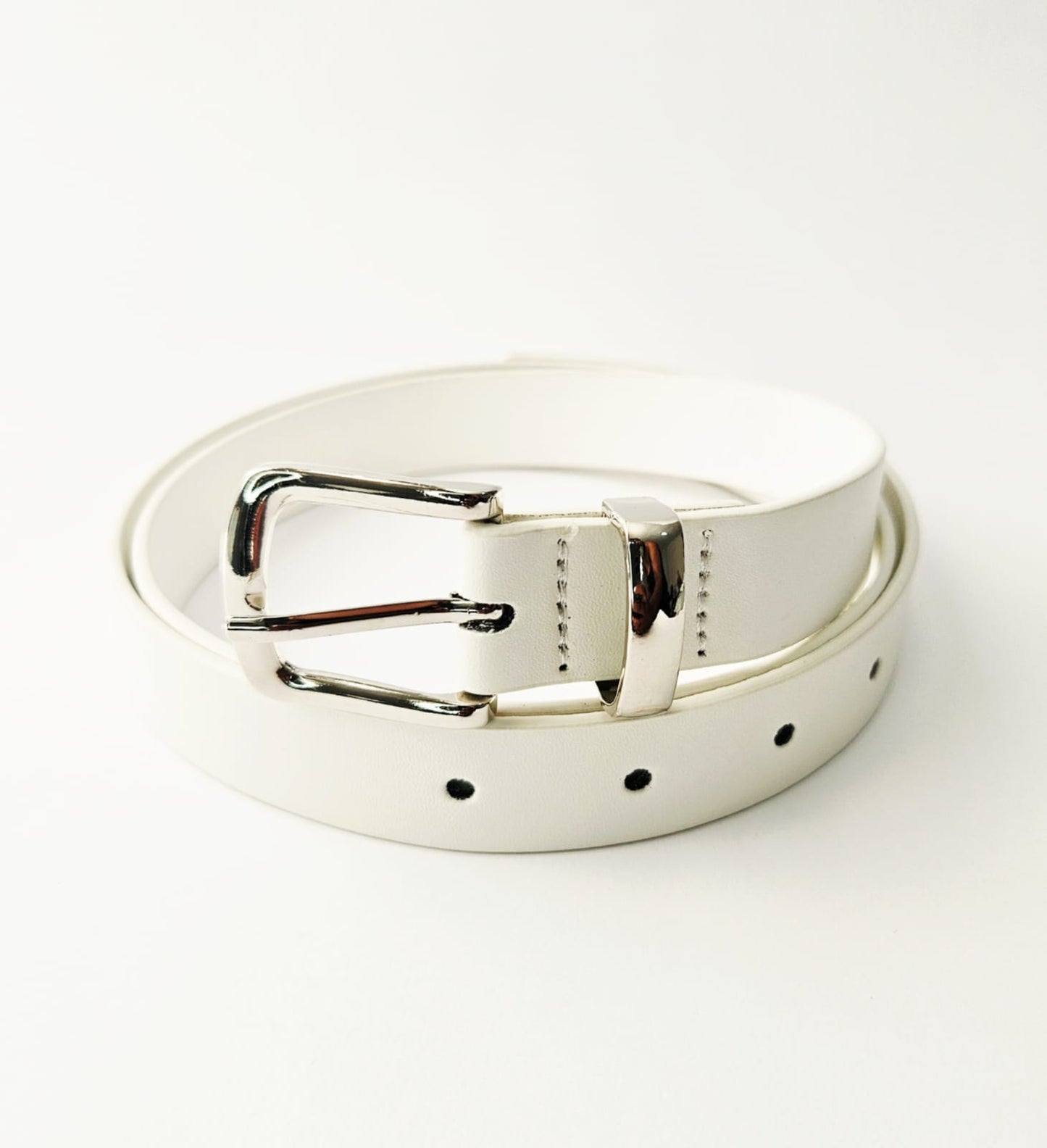 White Belt with Silver Buckle