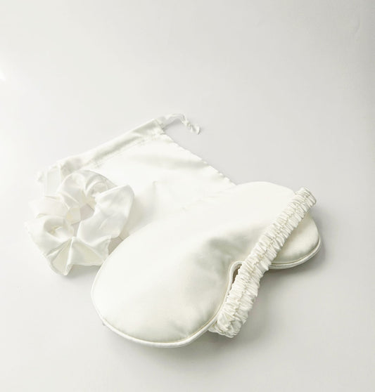 White Sleep Mask Set
