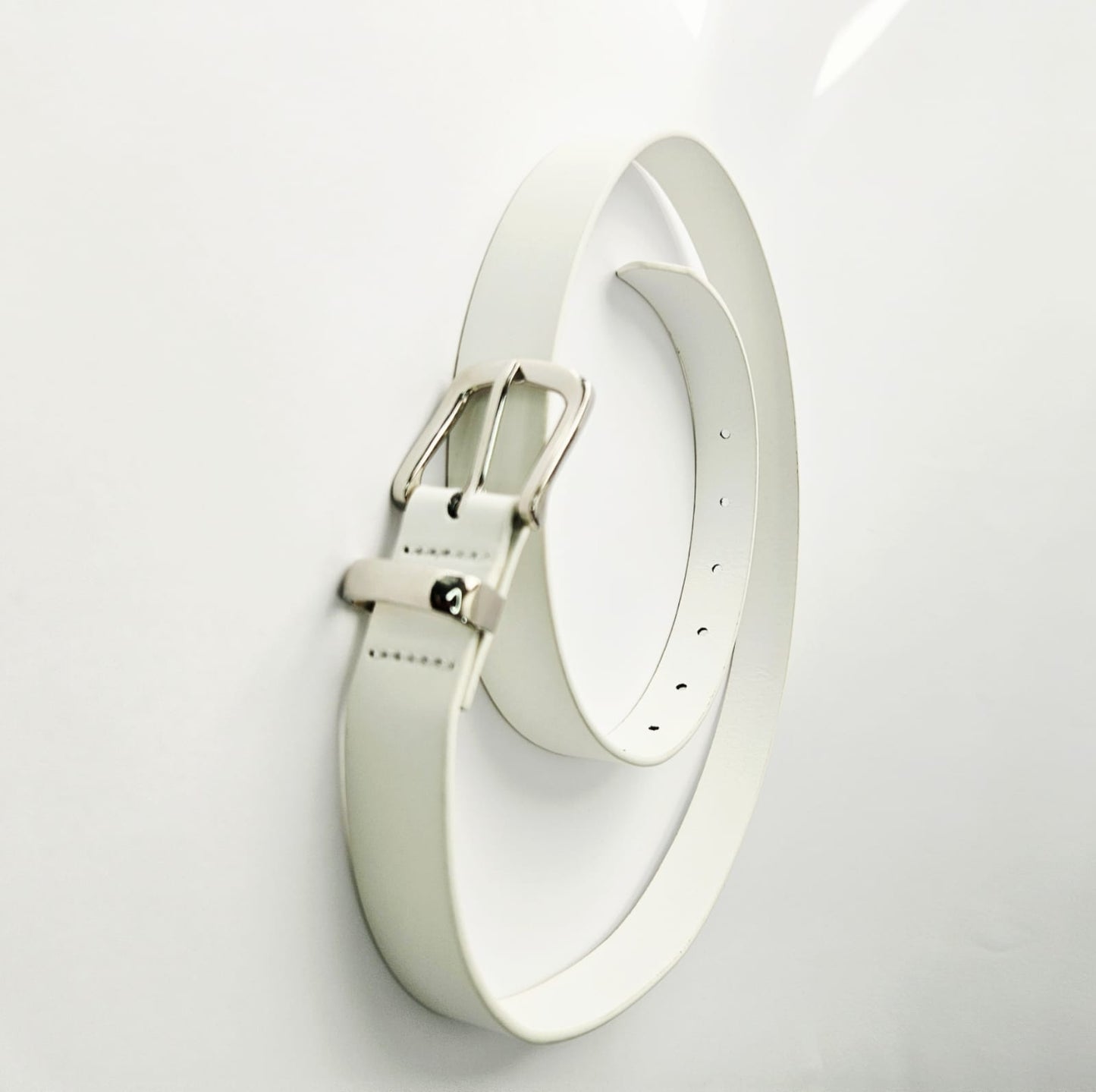 White Belt with Silver Buckle